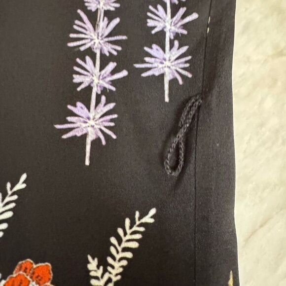 Tucker Vogue Fall 2018 collection 100% silk floral button down midi dress XS - Picture 10 of 11